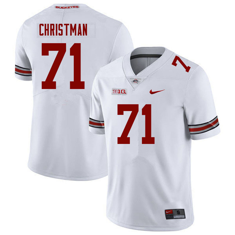 Ohio State Buckeyes #71 Ben Christman College Football Jerseys Sale-White